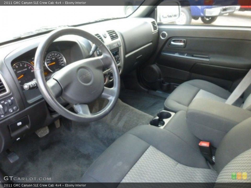 Ebony Interior Prime Interior for the 2011 GMC Canyon SLE Crew Cab 4x4 #77335697