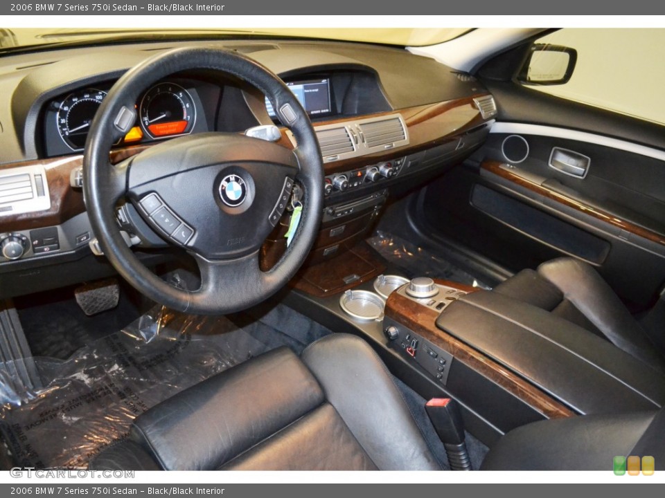 Black/Black Interior Prime Interior for the 2006 BMW 7 Series 750i Sedan #77336695