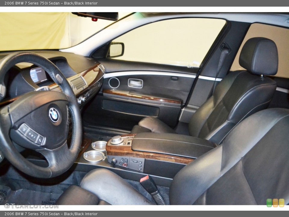 Black/Black Interior Front Seat for the 2006 BMW 7 Series 750i Sedan #77336757