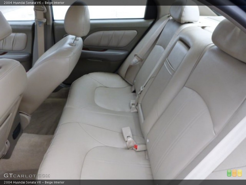 Beige Interior Rear Seat for the 2004 Hyundai Sonata V6 #77336913