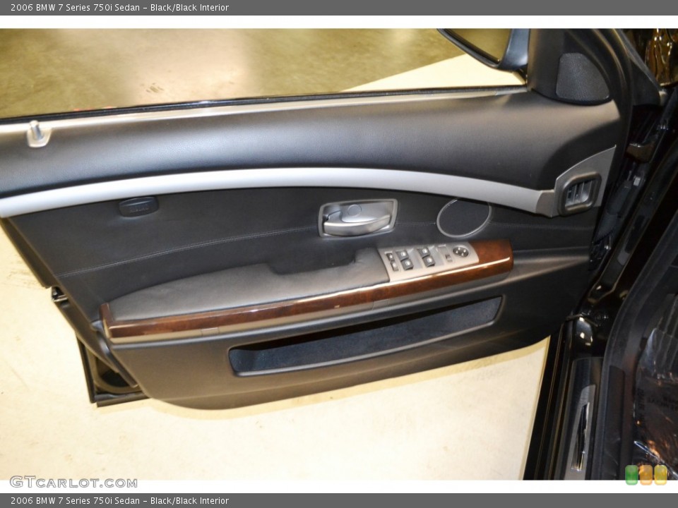 Black/Black Interior Door Panel for the 2006 BMW 7 Series 750i Sedan #77336944
