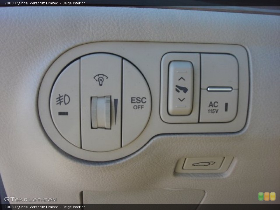 Beige Interior Controls for the 2008 Hyundai Veracruz Limited #77337537
