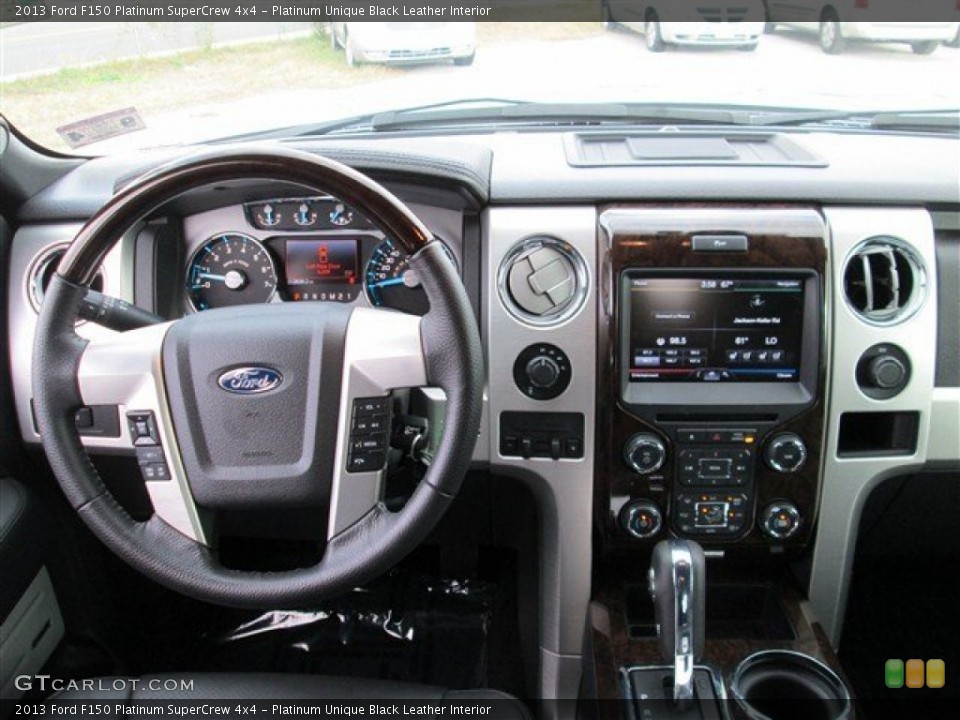 Platinum Unique Black Leather Interior Dashboard for the 2013 Ford F150 Platinum SuperCrew 4x4 #77337615