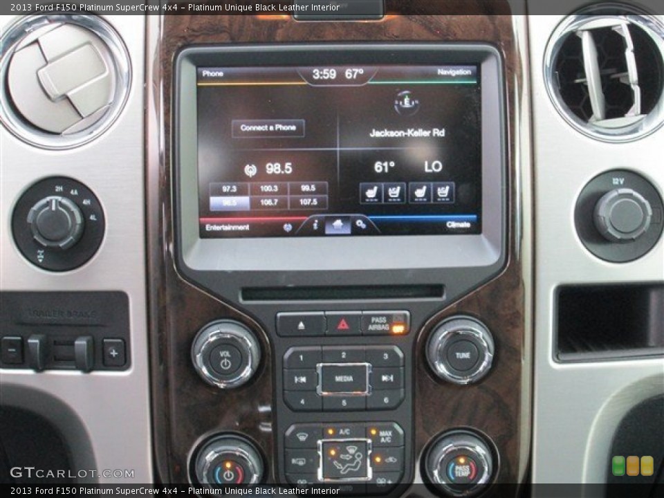 Platinum Unique Black Leather Interior Controls for the 2013 Ford F150 Platinum SuperCrew 4x4 #77337645