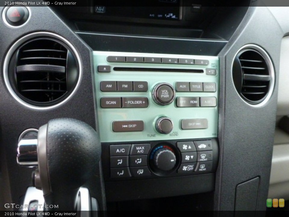 Gray Interior Controls for the 2010 Honda Pilot LX 4WD #77337793