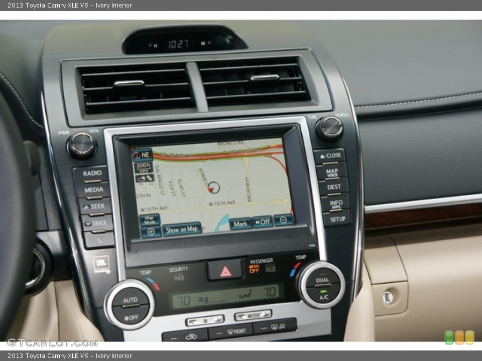 Ivory Interior Navigation for the 2013 Toyota Camry XLE V6 #77338970