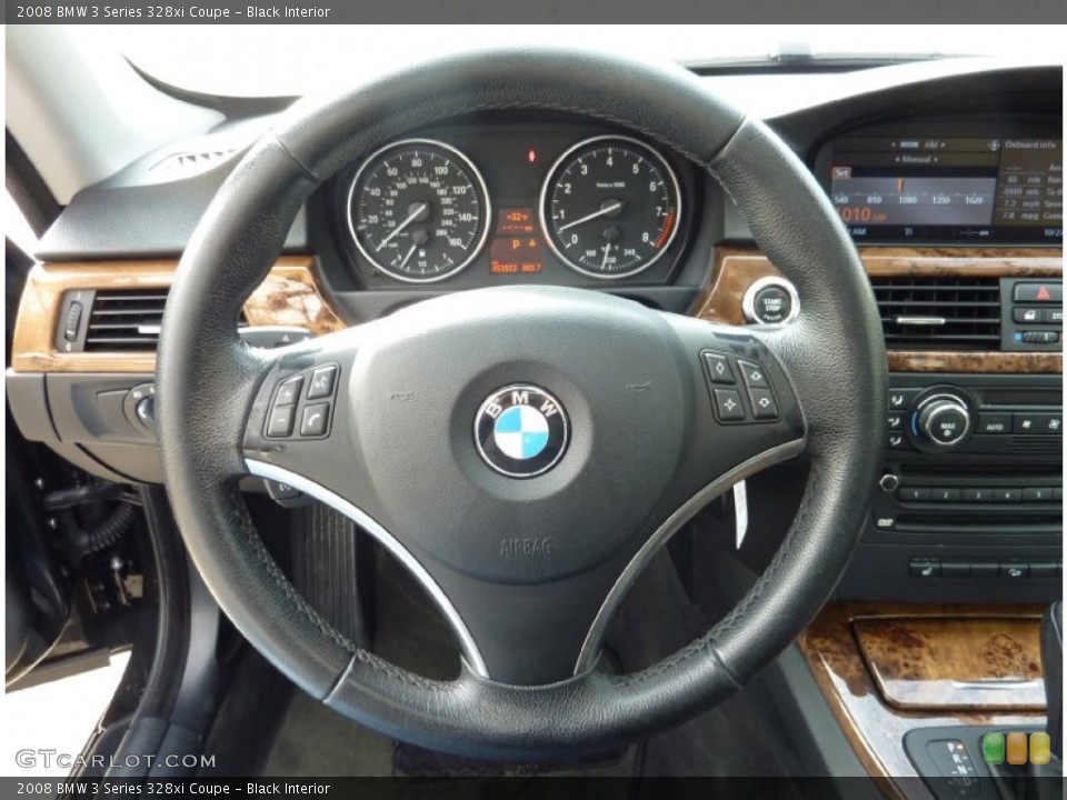 Black Interior Steering Wheel for the 2008 BMW 3 Series 328xi Coupe #77339478