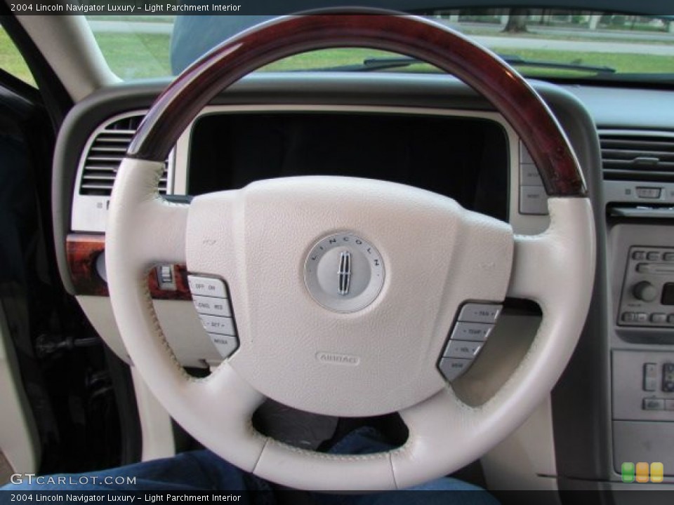 Light Parchment Interior Steering Wheel for the 2004 Lincoln Navigator Luxury #77340197