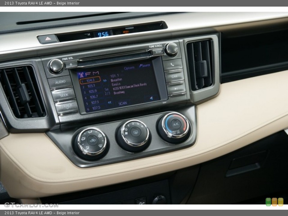 Beige Interior Controls for the 2013 Toyota RAV4 LE AWD #77340373