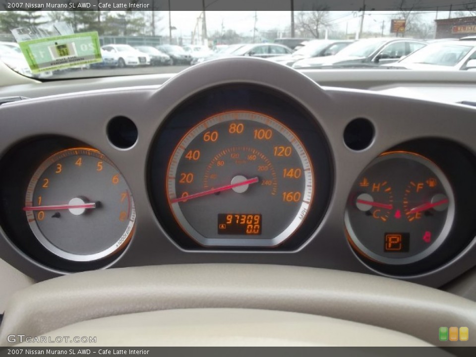 Cafe Latte Interior Gauges for the 2007 Nissan Murano SL AWD #77340726