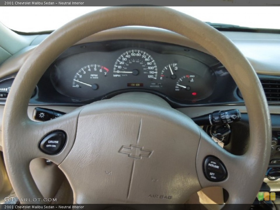 Neutral Interior Steering Wheel for the 2001 Chevrolet Malibu Sedan #77342300