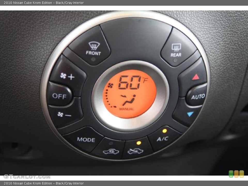 Black/Gray Interior Controls for the 2010 Nissan Cube Krom Edition #77342443