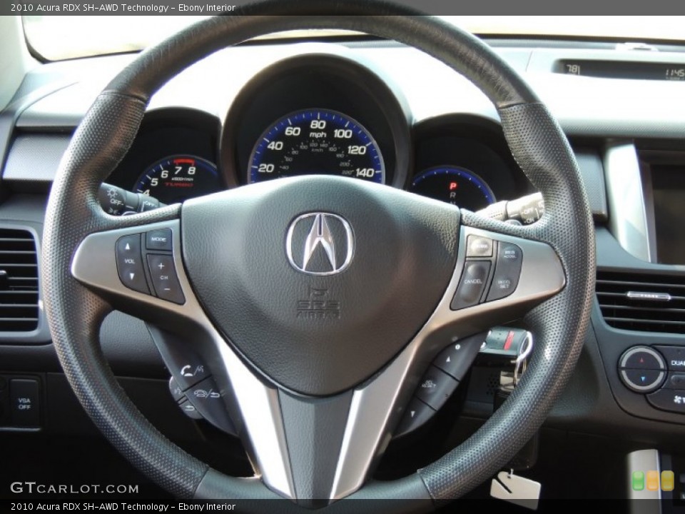 Ebony Interior Steering Wheel for the 2010 Acura RDX SH-AWD Technology #77345016