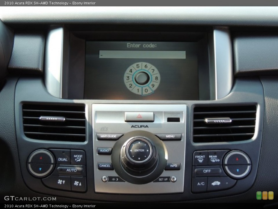 Ebony Interior Controls for the 2010 Acura RDX SH-AWD Technology #77345085