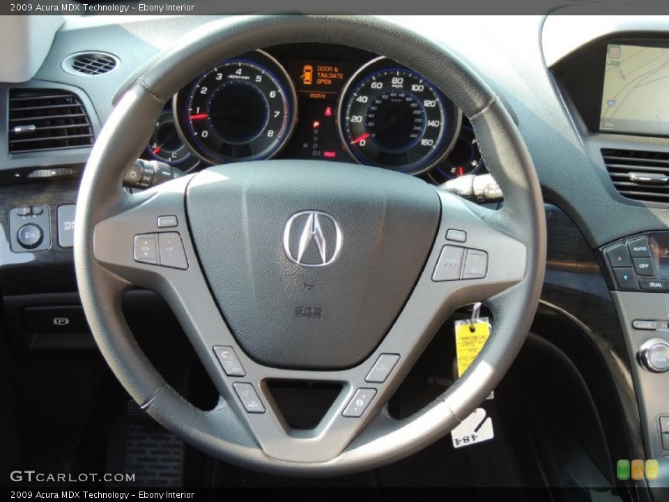 Ebony Interior Steering Wheel for the 2009 Acura MDX Technology #77345676