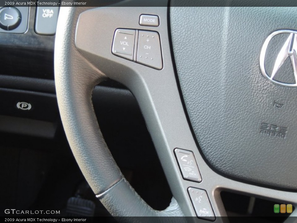 Ebony Interior Controls for the 2009 Acura MDX Technology #77345692