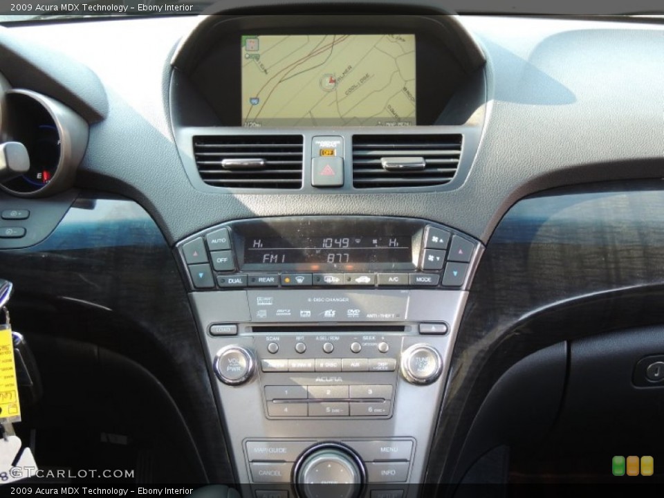 Ebony Interior Controls for the 2009 Acura MDX Technology #77345767