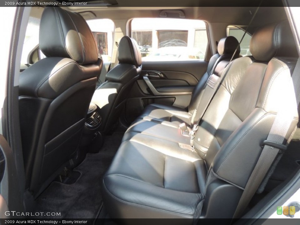 Ebony Interior Rear Seat for the 2009 Acura MDX Technology #77345823