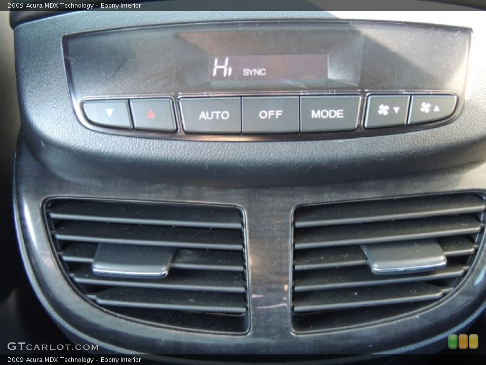 Ebony Interior Controls for the 2009 Acura MDX Technology #77345862