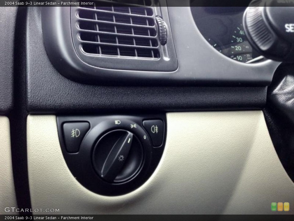 Parchment Interior Controls for the 2004 Saab 9-3 Linear Sedan #77347713