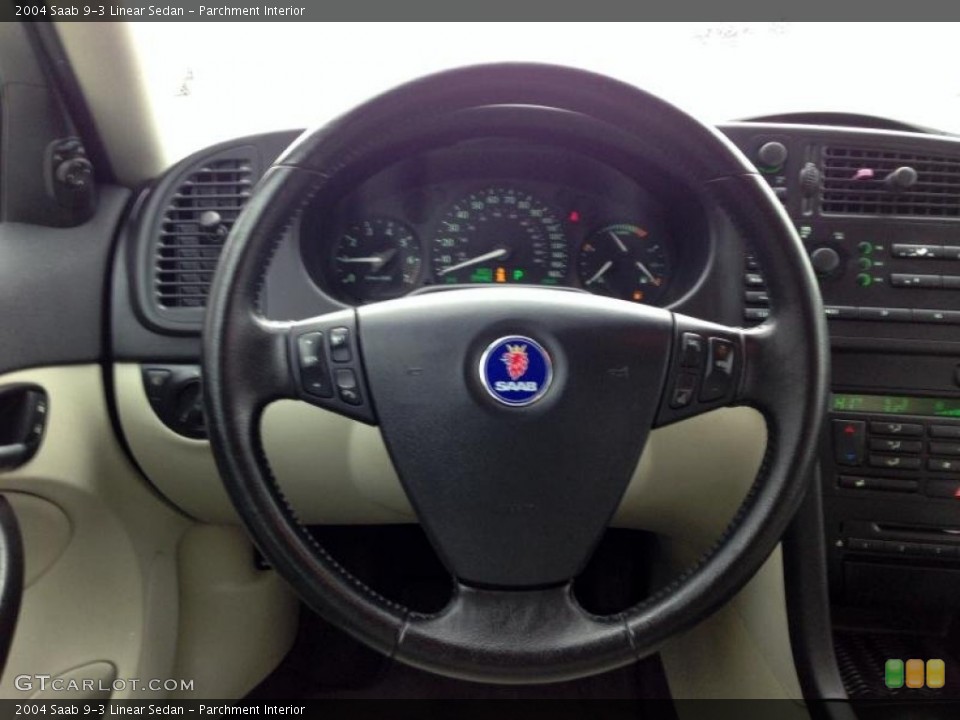 Parchment Interior Steering Wheel for the 2004 Saab 9-3 Linear Sedan #77347730