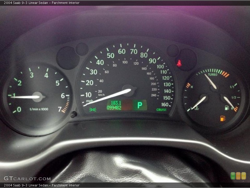 Parchment Interior Gauges for the 2004 Saab 9-3 Linear Sedan #77347747