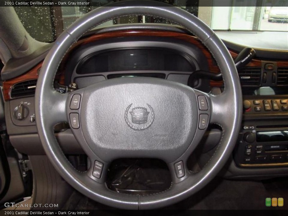 Dark Gray Interior Steering Wheel for the 2001 Cadillac DeVille Sedan #77349520