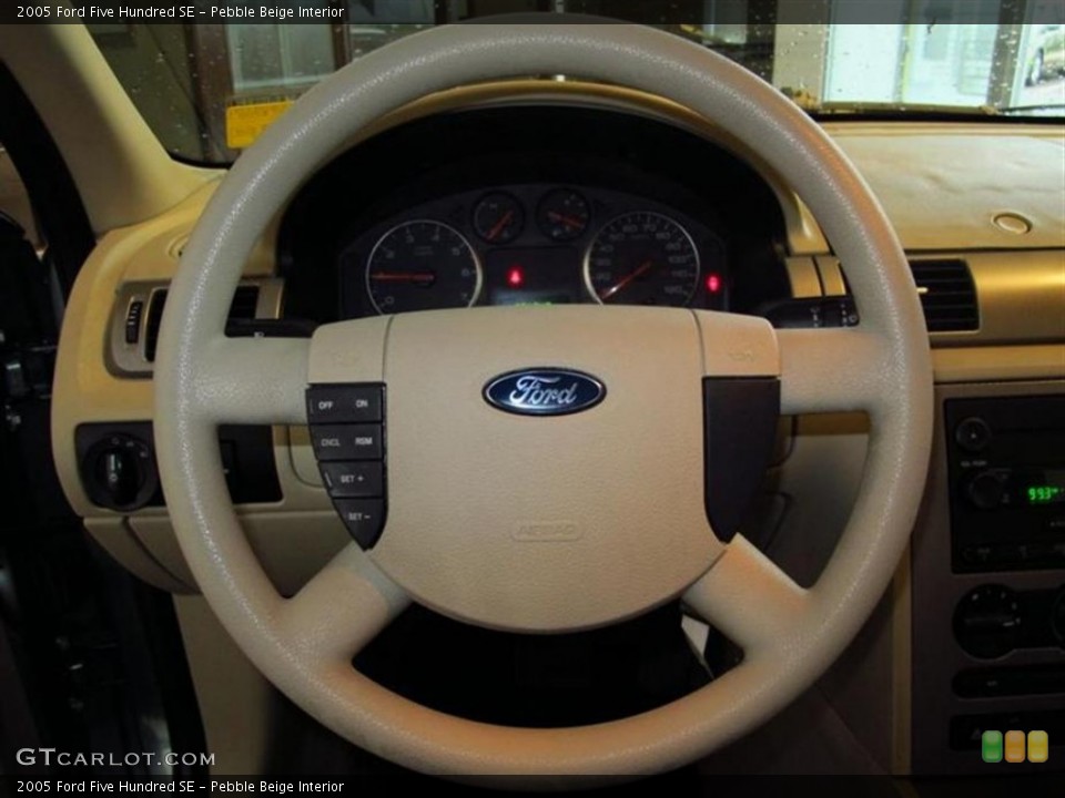 Pebble Beige Interior Steering Wheel for the 2005 Ford Five Hundred SE #77350729