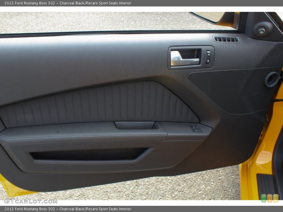 Charcoal Black/Recaro Sport Seats Interior Door Panel for the 2013 Ford Mustang Boss 302 #77352488