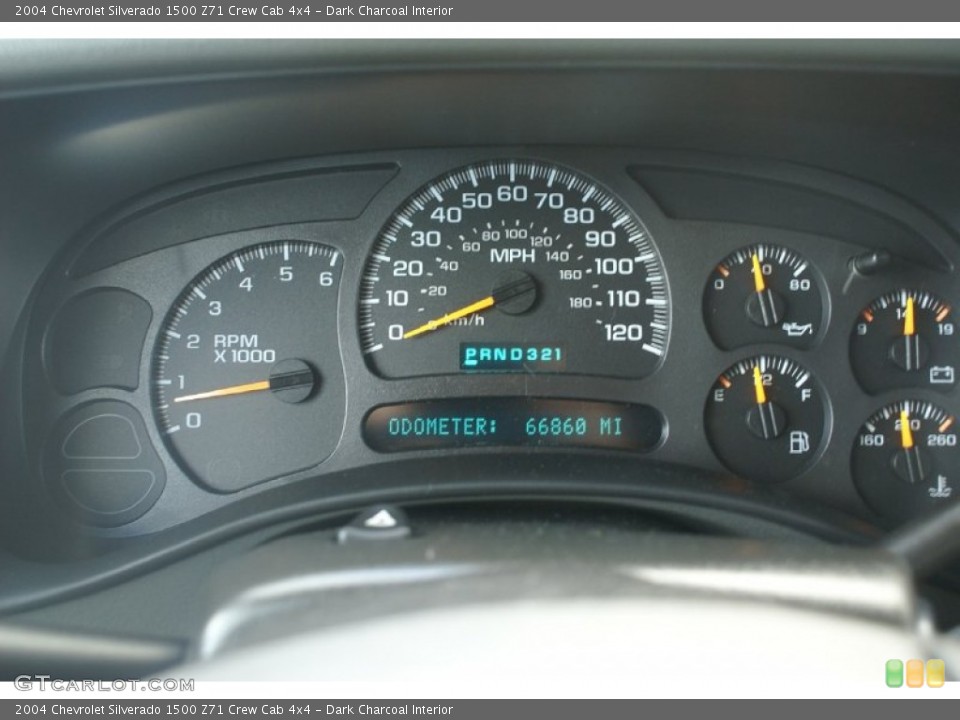 Dark Charcoal Interior Gauges for the 2004 Chevrolet Silverado 1500 Z71 Crew Cab 4x4 #77355454