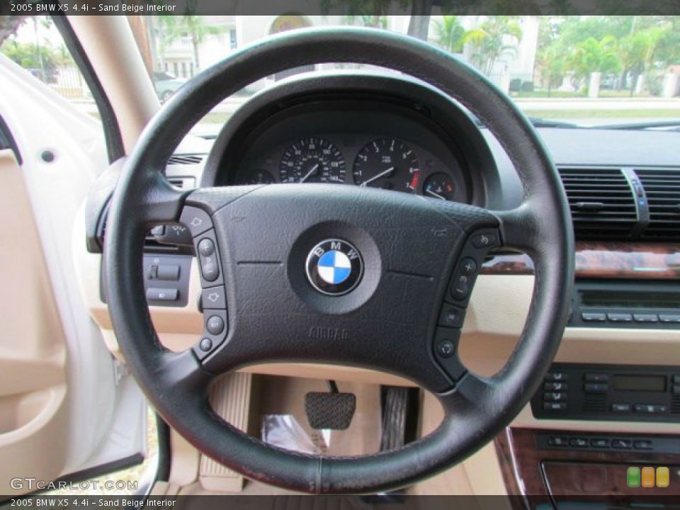 Sand Beige Interior Steering Wheel for the 2005 BMW X5 4.4i #77355615