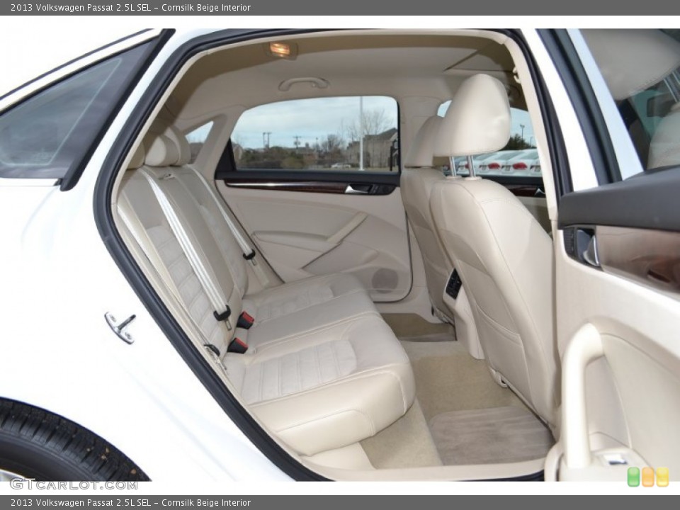 Cornsilk Beige Interior Rear Seat for the 2013 Volkswagen Passat 2.5L SEL #77355632