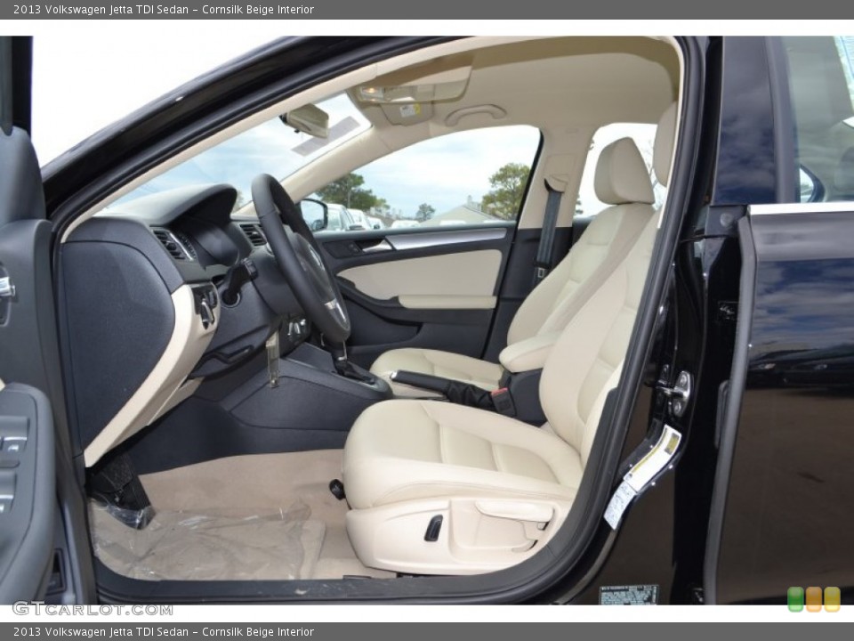 Cornsilk Beige Interior Front Seat for the 2013 Volkswagen Jetta TDI Sedan #77355780