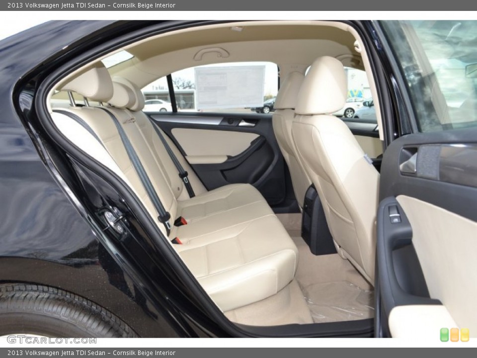 Cornsilk Beige Interior Rear Seat for the 2013 Volkswagen Jetta TDI Sedan #77355802
