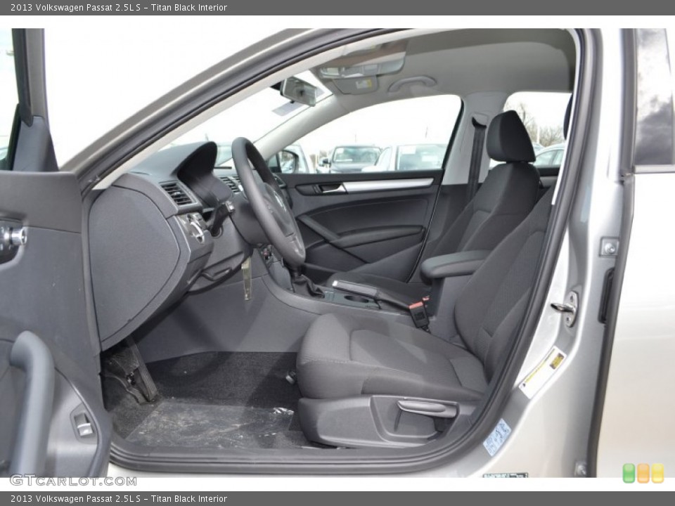 Titan Black Interior Front Seat for the 2013 Volkswagen Passat 2.5L S #77355927