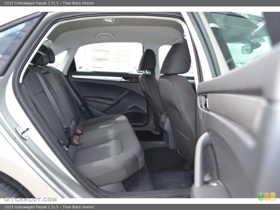 Titan Black Interior Rear Seat for the 2013 Volkswagen Passat 2.5L S #77355951