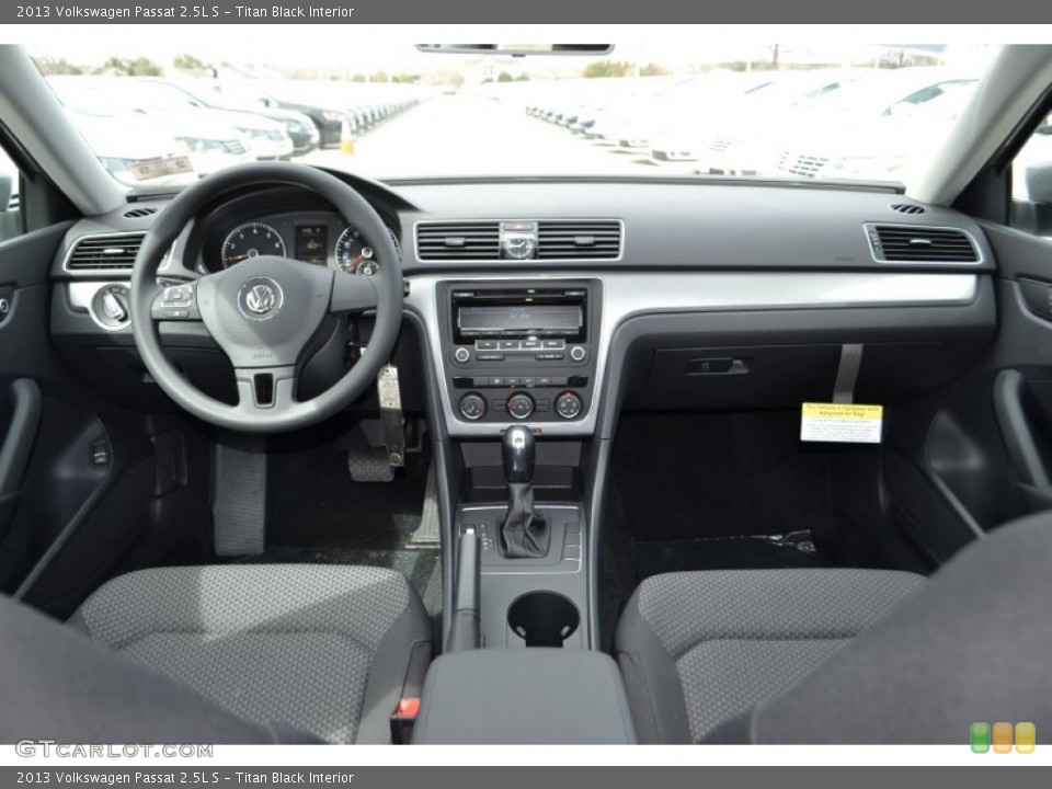 Titan Black Interior Dashboard for the 2013 Volkswagen Passat 2.5L S #77355976