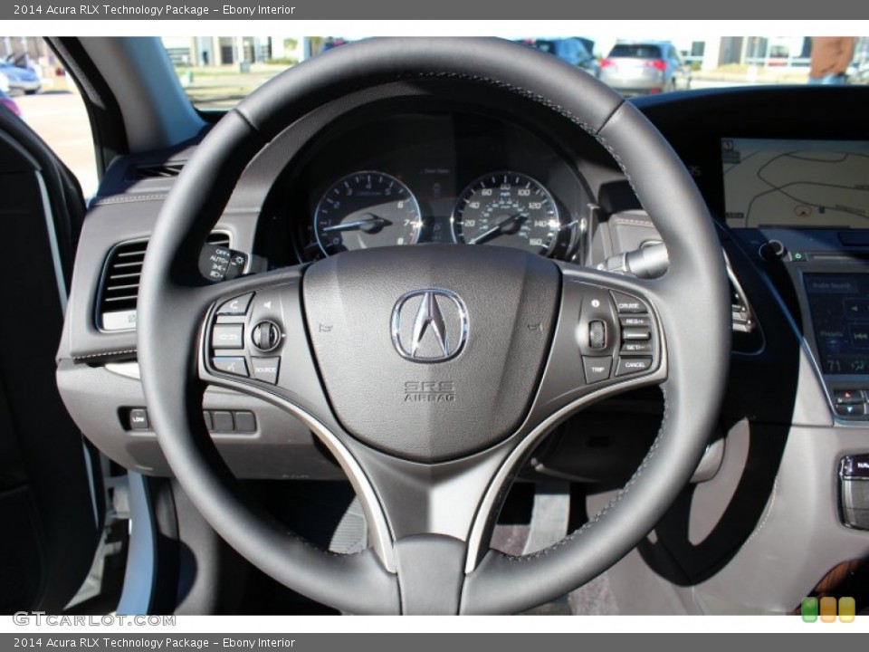 Ebony Interior Steering Wheel for the 2014 Acura RLX Technology Package #77356017