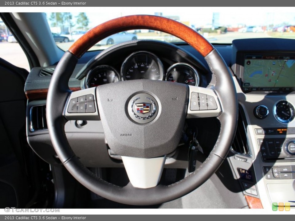 Ebony Interior Steering Wheel for the 2013 Cadillac CTS 3.6 Sedan #77356728