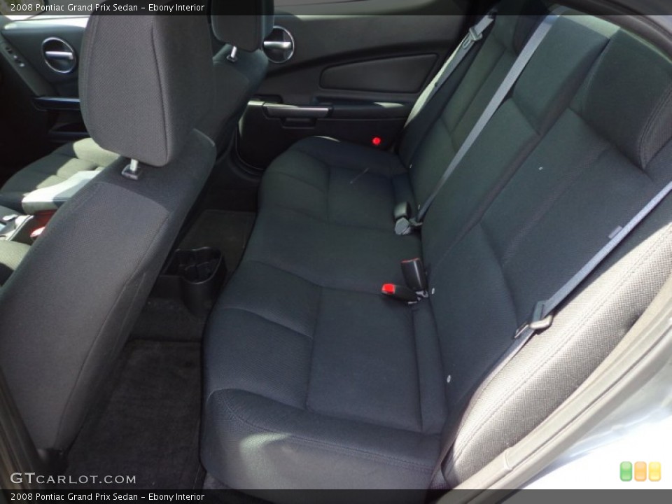 Ebony Interior Rear Seat for the 2008 Pontiac Grand Prix Sedan #77357169