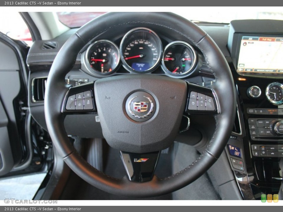 Ebony Interior Steering Wheel for the 2013 Cadillac CTS -V Sedan #77358390