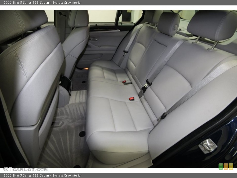 Everest Gray Interior Rear Seat for the 2011 BMW 5 Series 528i Sedan #77359710