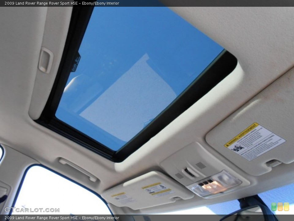 Ebony/Ebony Interior Sunroof for the 2009 Land Rover Range Rover Sport HSE #77360979