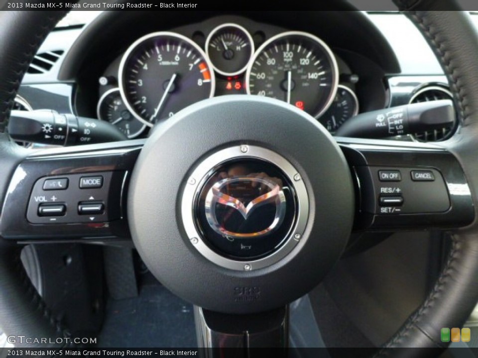 Black Interior Steering Wheel for the 2013 Mazda MX-5 Miata Grand Touring Roadster #77362233