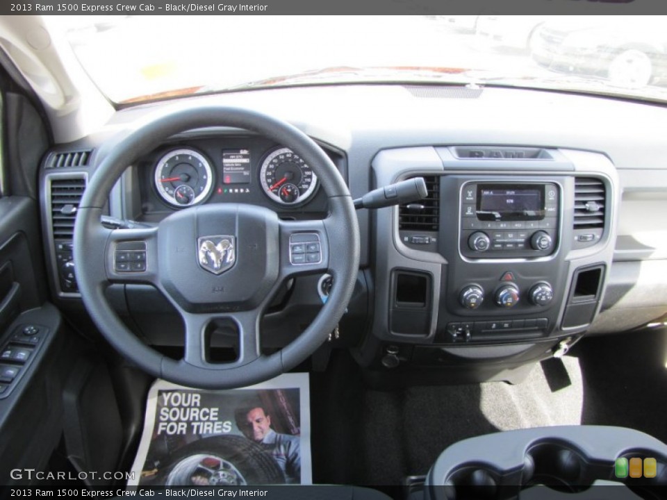 Black/Diesel Gray Interior Dashboard for the 2013 Ram 1500 Express Crew Cab #77362698
