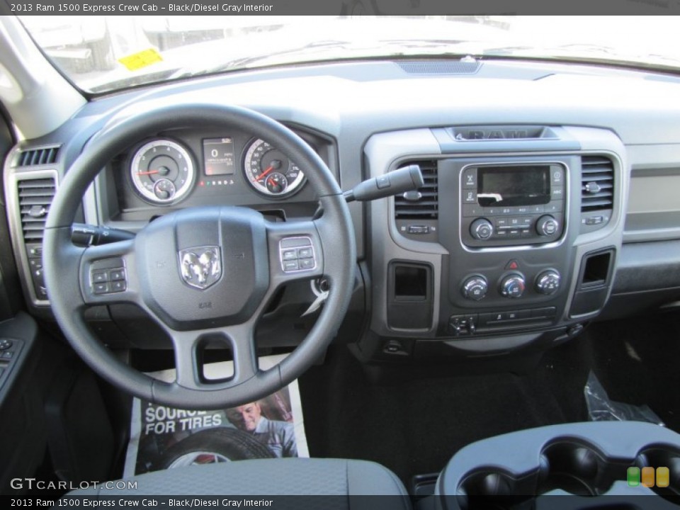 Black/Diesel Gray Interior Dashboard for the 2013 Ram 1500 Express Crew Cab #77363554