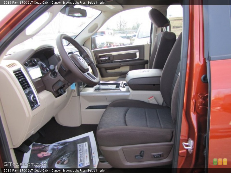 Canyon Brown/Light Frost Beige Interior Photo for the 2013 Ram 1500 SLT Quad Cab #77363790