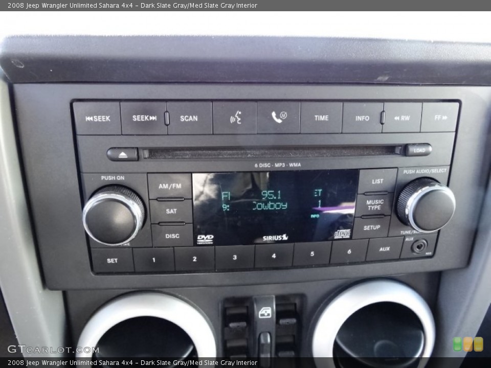 Dark Slate Gray/Med Slate Gray Interior Audio System for the 2008 Jeep Wrangler Unlimited Sahara 4x4 #77364246