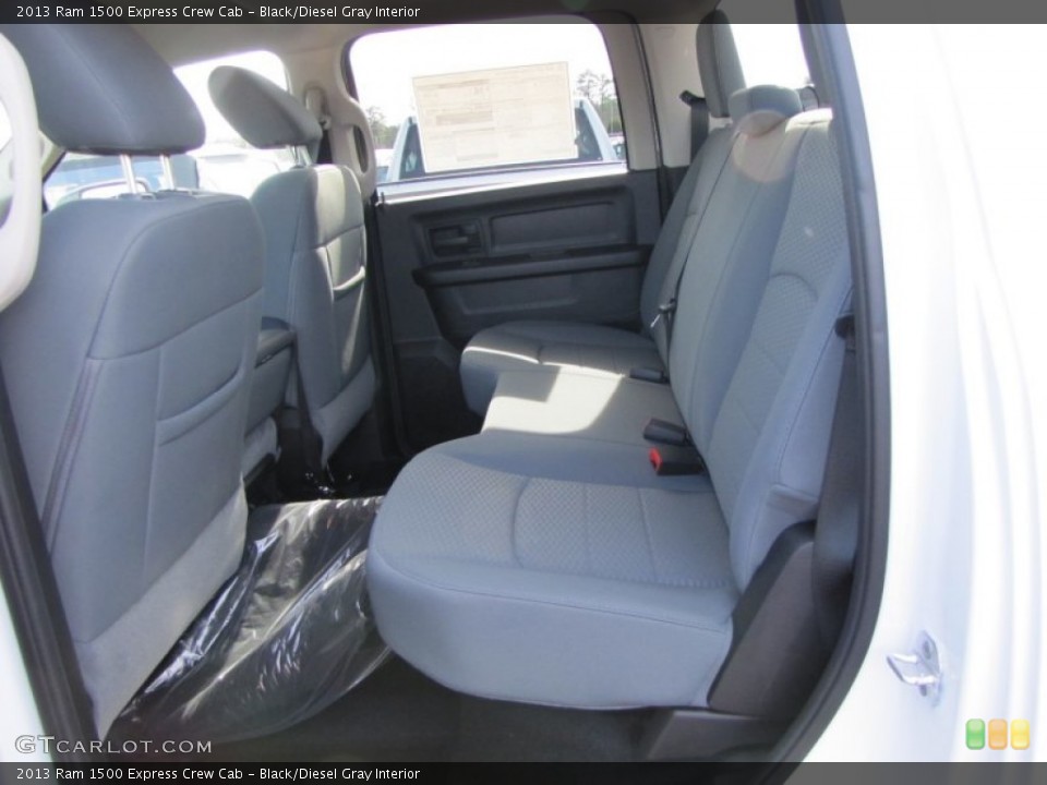 Black/Diesel Gray Interior Rear Seat for the 2013 Ram 1500 Express Crew Cab #77364798
