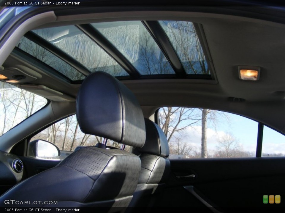 Ebony Interior Sunroof for the 2005 Pontiac G6 GT Sedan #77365273